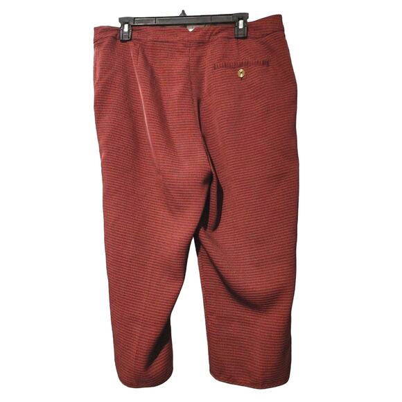 EP Pro Golf Capri Cropped Pants High Rise Checkered Plaid Red Black Womens Sz 14 - Picture 2 of 9